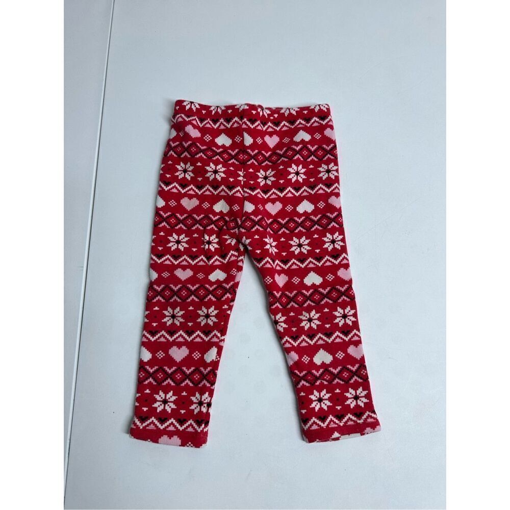 Garanimals Baby Girl's Soft Heart Red White Leggings Size 18 M